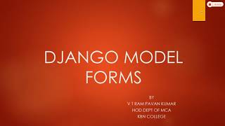 Django Model Forms #django