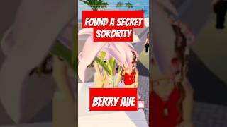 FOUND A SECRET SORORITY IN #berryave #berryavenueupdate #berryavenuecodes #robloxstory #roblox