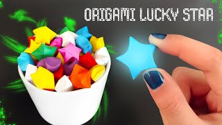 Origami Lucky Star(Puffy Star) / How to make paper 3D Star / Christmas Star Paper Decoration