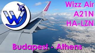 ✈ Wizz Air - Snow blankets Greece - Budapest to Athens - Airbus A321neo - HA-LZN