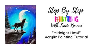 How To Paint "Midnight Howl" - Acrylic Painting Tutorial For Beginners