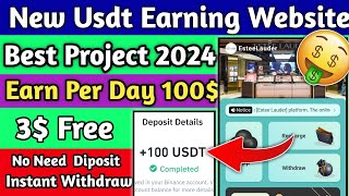 New Usdt Earning Site Usd Mining Site 2024 Best Investment Usdt Earning Website