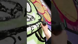 Step By Step POV Graffiti Character Painting  Process 🗿🖌️ • #graffiti #spraypaint #painting #diy