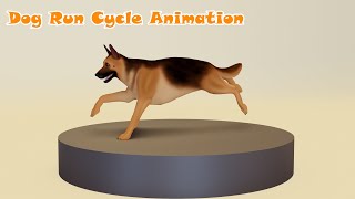 German Shepherd Run Cycle Animation in Blender