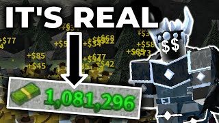 So I earned $1,081,296 in solo fallen without admin.. | Tower Defense Simulator (ROBLOX)