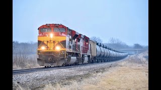 KCS 4190 Leads 687 West at Kirkland Il on the the Chicago sub