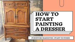 #shorts How to start painting a dresser | furniture makeover