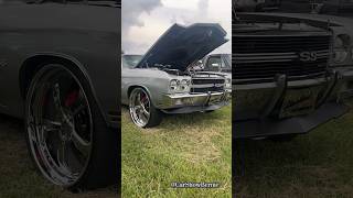 Silver ‘70 Chevelle SS on chrome Forgiato Wheels at the 2024 Key to the City Car Show