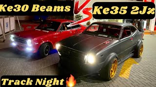 Pakistan’s Fastest Ke35 2jz Vs 3sge Beams Ke30 😈🔥 Track Night ❤️