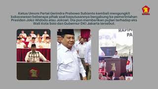 Prabowo Subianto Umbar Pujian Untuk Jokowi : Sejarah Akan Catat, Salah Satu Presiden Terbaik