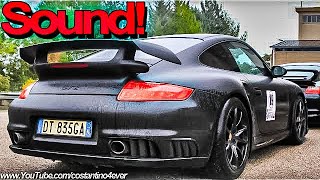 Matte Black Porsche GT2 Revs-Track Action-Acceleration