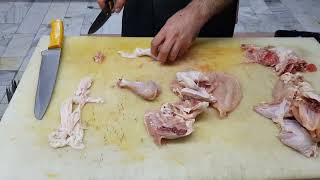 Shred the chicken to make bone-in chicke. #food#yummy#kebab#