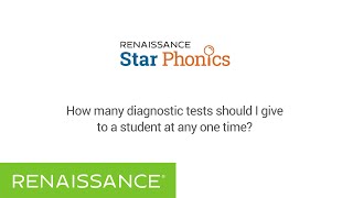 How many diagnostic tests should I give to a student at any one time?