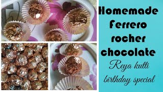 Homemade Ferrero rocher chocolate/almond chocolate filling