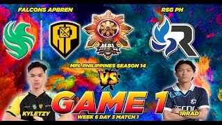 WTF!!! 😮😮 FALCONS APBREN PH VS. RSG PH [FULLGAME 1] MPL-PH S14 | WEEK 6 DAY 3 MATCH 1🔥🔥🔥