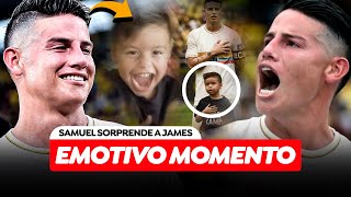 Samuel Conmovió a Su Papá James Rodríguez En El Partido De Colombia Contra Chile En Barranquilla