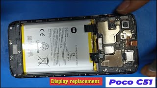 Poco C51 Battery removed and replaced display (combo)