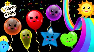 Rainbow Balloons Dance Party Celebration - Kids Dance Collections - Baby Videos