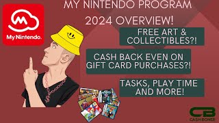 My Nintendo 2024 Program Overview - Free Collectibles & More! Cash Back Even on Gift Card Purchases!