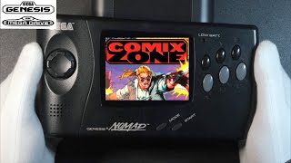 Comix Zone Sega Nomad with IPS screen Handheld Gameplay