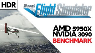 AMD 5950X + RTX 3090 BENCHMARK 🔥 Microsoft Flight Sim 🔥 3440x1440 Ultrawide + HDR + ULTRA QUALITY