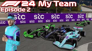 F1 24 MY TEAM | EPISODE 2 | CHAOTIC RACE IN JEDDAH!