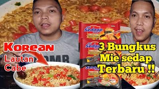 MAKAN 3 BUNGKUS MIE SEDAAP KOREAN SPICY SOUP !! BERASA LAGI DI KOREA !!