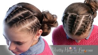 French Rope Twist Braids & Side Bun | Pretty Hair is Fun