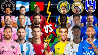 Inter Miami Argentina Portugal 🆚 Real Madrid Al Nassr Al Hilal 😱🔥(Ronaldo Messi Neymar)