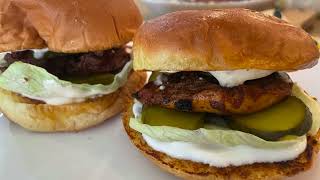 Chicken Sandwich two ways | Deep and pan fried chicken #food #cooking