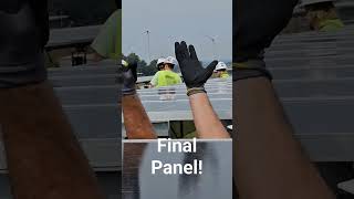 Not so dramatic final panel install Sept.20, 2023