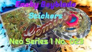 Ensky Beyblade Metal Fight Stickers | Neo Series 1 - No. 023: Evil Gemios!