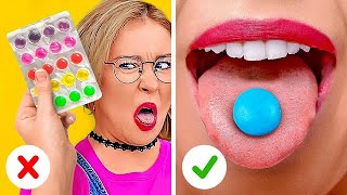 COOL WAYS TO SNEAK CANDY || Sneaky Makeup Tricks By 123 GO! LIVE