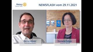 Newsflash aus dem Distrikt 1950 mit Daniela Singer / 29.11.2021