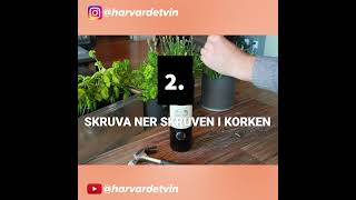 Forfarande ingen vinöppnare? Testa det här! 🍷 #vinprovning