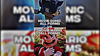 Movie Sonic Vs Movie Mario (All Forms)