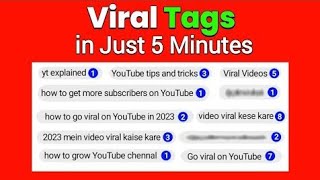 YouTube video ke liye viral tags kaise pta kare|how to find viral tags for YouTube video|viral tags