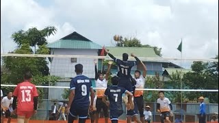 The 2nd Manipur olympic men’s volleyball Imphal west(Blue) vs Kakching(White) 1st Set