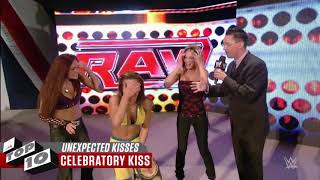 WWE surprise kisses of 2019