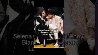 Selena Gomez and his new bf go public at Lakers game #selenagomez #trending #youtubeshorts #yshorts