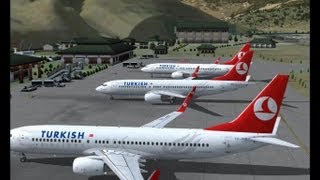 Paro Bhutan international Airport Runway 15 landing (VQPR) FSX