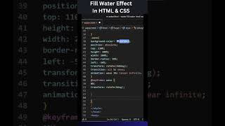 Fill Water Effect | HTML and CSS #htmlandcss #water #effects