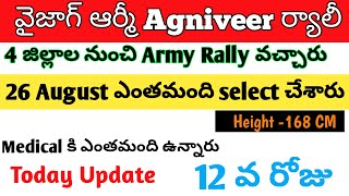 Vizag ఆర్మీ ర్యాలీ12 వా రోజు update 2022 // Today Army Agniveer Rally in Visakhapatnam