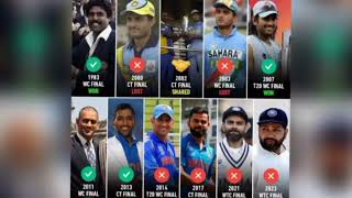 how many ICC tournament finals have india now lost ? ! World test championship 2023 india lost !