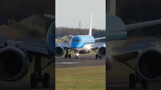 Seriously those Engines are  magnificent #klm #landing #airport #ncl #aviation #shorts #airplane