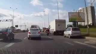 Авария на дороге с хрустом в Питере 01 08 2014