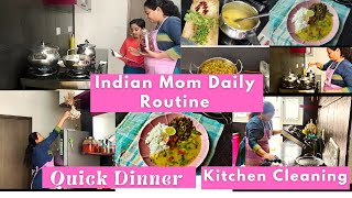 🌸DIML, Quick Dinner Recipe, Healthy Recipe, Kitchen Cleaning, Evening Routine, Daily Vlog #hindivlog