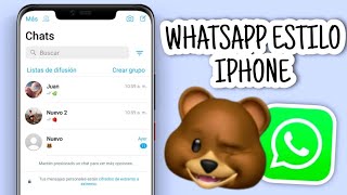 Nuevo WhatsApp estilo iphone en Android 2022 (NOVIEMBRE)