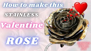 How to make this Metal Art Stainless Steel Valentine Rose