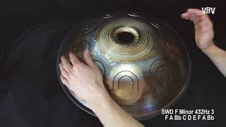 SWD Tongue Drum 18" - F Minor 432Hz 3 F A Bb C D E F A Bb